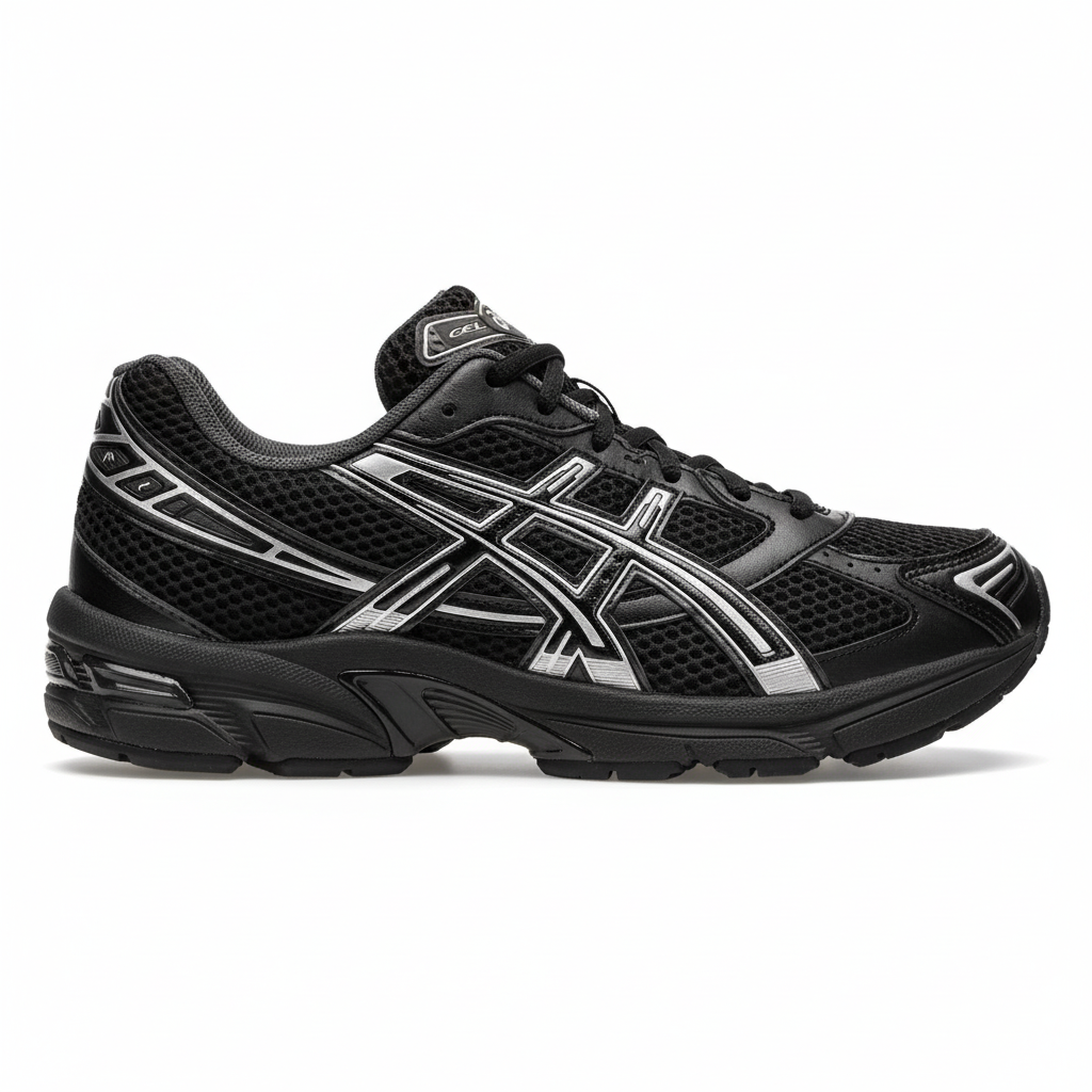 ASICS Gel-1130 Black Silver - Side View